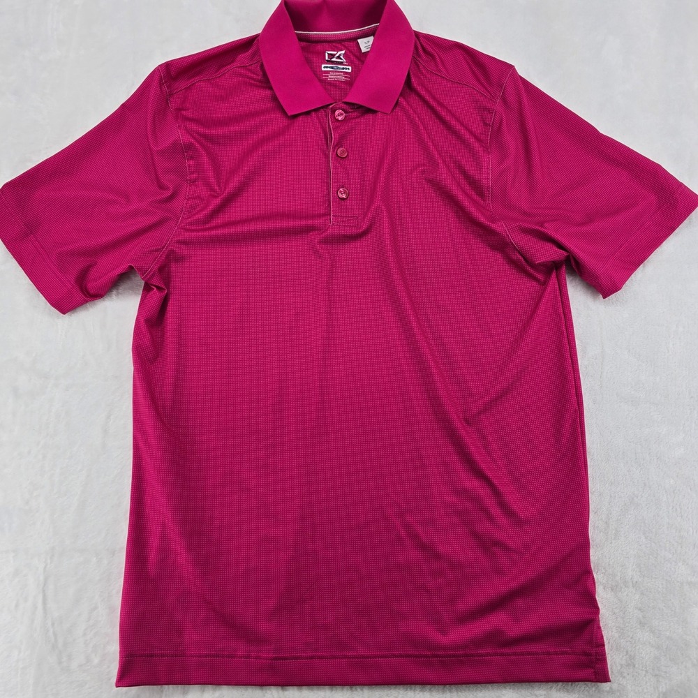 Cutter & Buck Polo Womens S Polo Pink CB DryTec 50+ UPF Short Sleeve Golf Top
